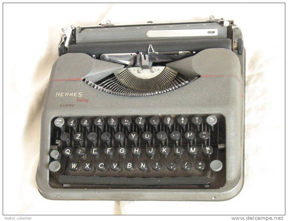 HERMES Baby Suisse Machine à écrire Typewriter Ancienne 1950 ? Voyage - Andere & Zonder Classificatie