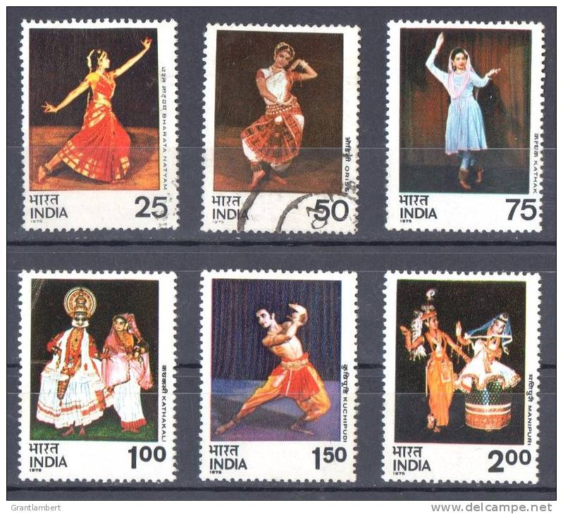 India 1975 Dances Set Of 6 Used  SG 779-784 - Used Stamps