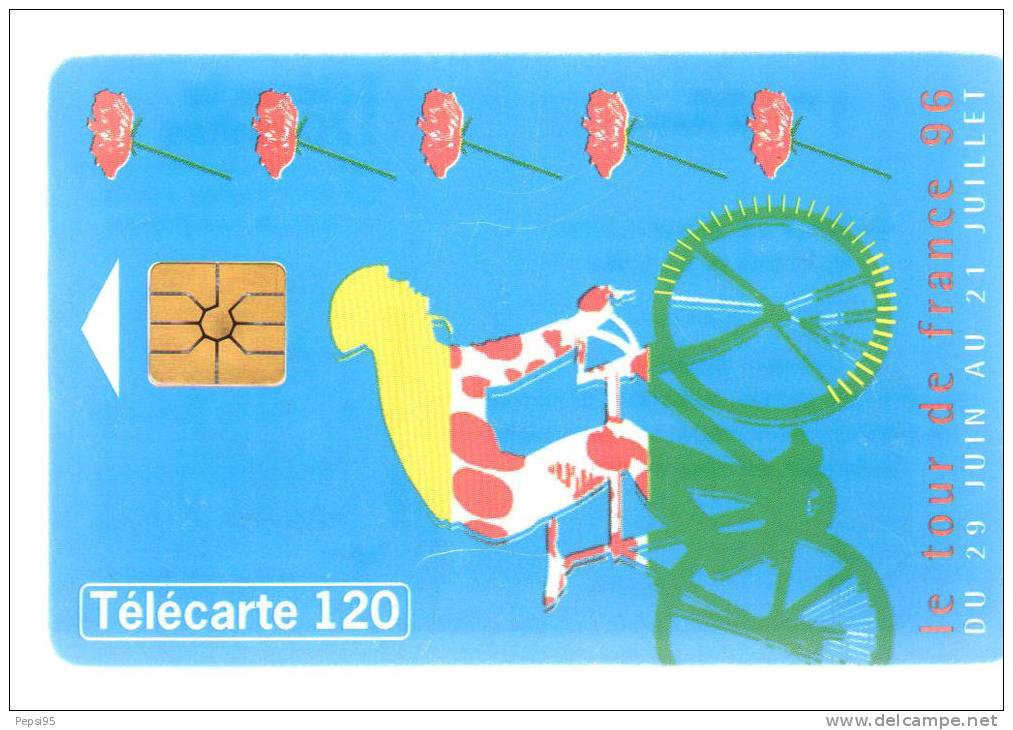 654 F654 - 05/96 - TELECARTE 120 - Le Tour De France 96 Du 29 Jui Au 21 Juillet - N° B65188165 660541164 - 1996