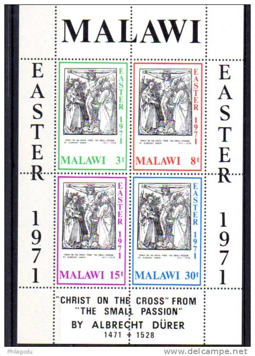 Malawi 1971, Pâques, Gravures - Grabados