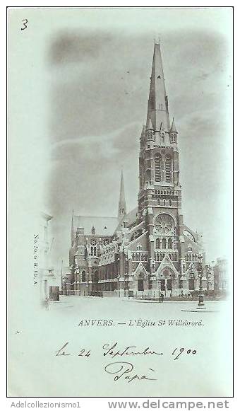 65966)cartolina Illustratoria Belga - Anvers - Chiesa St. Willebrond - Altri & Non Classificati