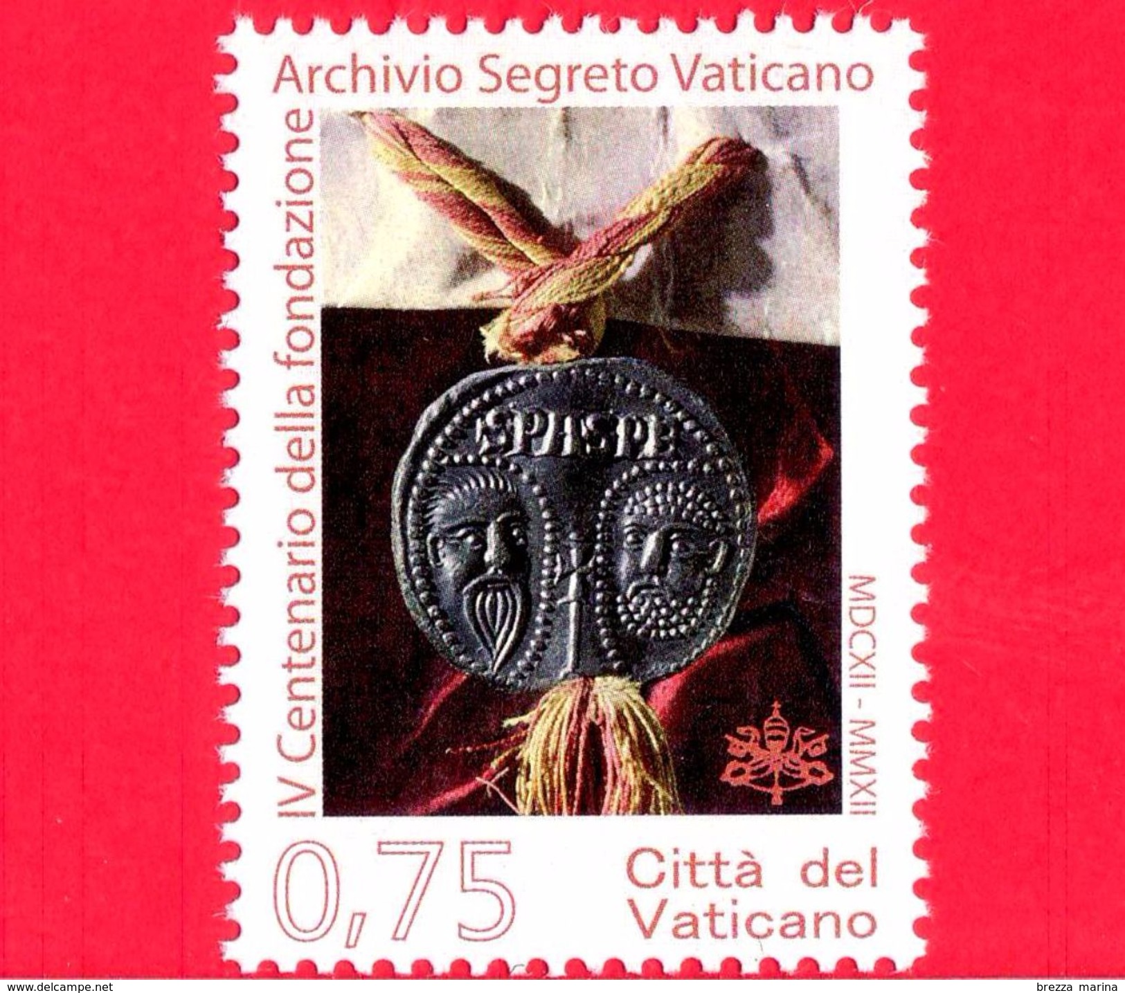 Nuovo - MNH - VATICANO - 2012 - 4º Centenario Dell´archivio Segreto Vaticano - 0,75 - Sigillo - Ungebraucht