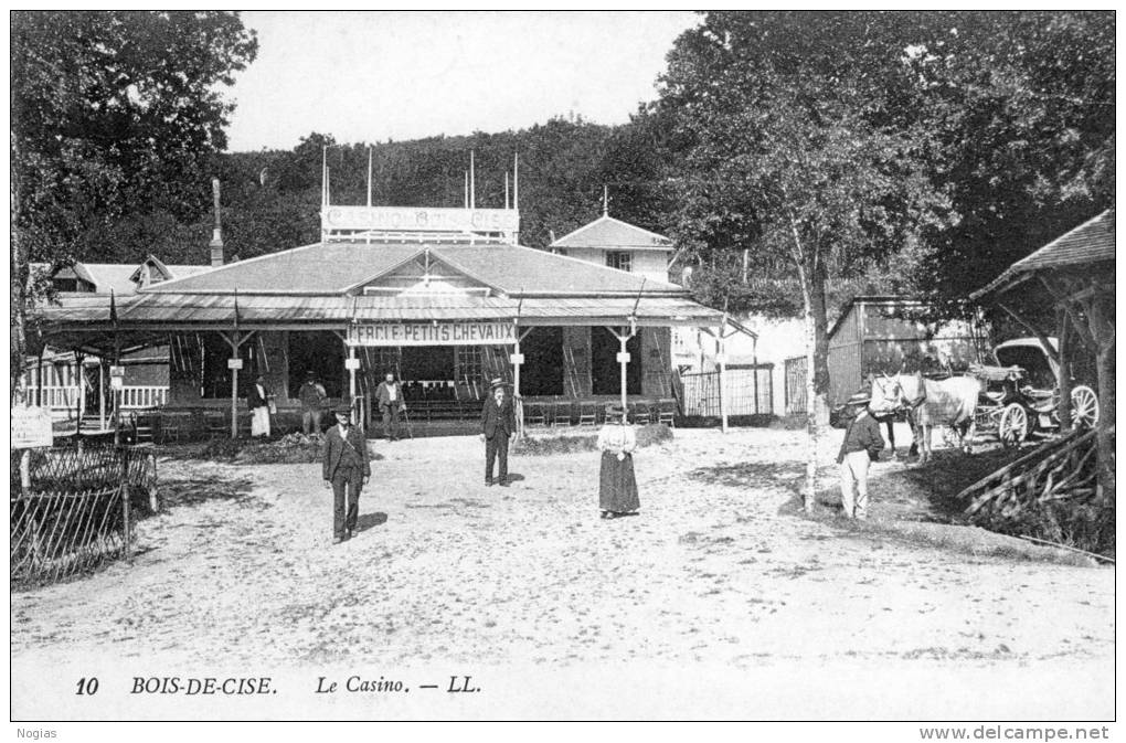 BOIS DE CISE - LE CASINO - TRES BELLE CARTE ANIMEE AVEC A DROITE UN SUPERBE ATTELAGE - TOP !!! - Bois-de-Cise