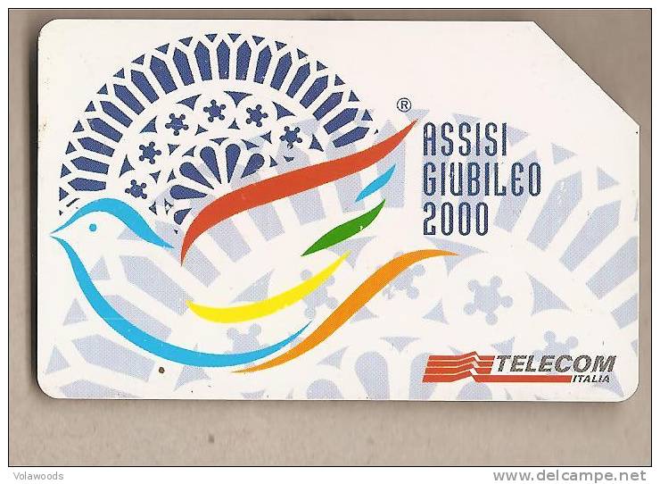 Italia - Scheda Telefonica Usata Da £ 5000 - Assisi Per Il Grande Giubileo Del 2000 - Publiques Figurées Ordinaires