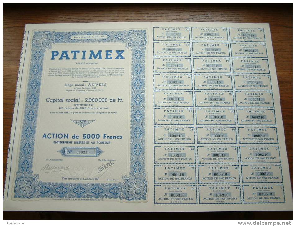 PATIMEX Anvers N° 000310 ( Voir Photo Pour Detail )! - P - R
