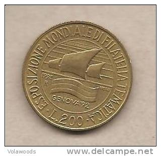 Italia - Moneta Circolata Da 200 Lire "Filatelia Tematica" - 1992 - 200 Lire