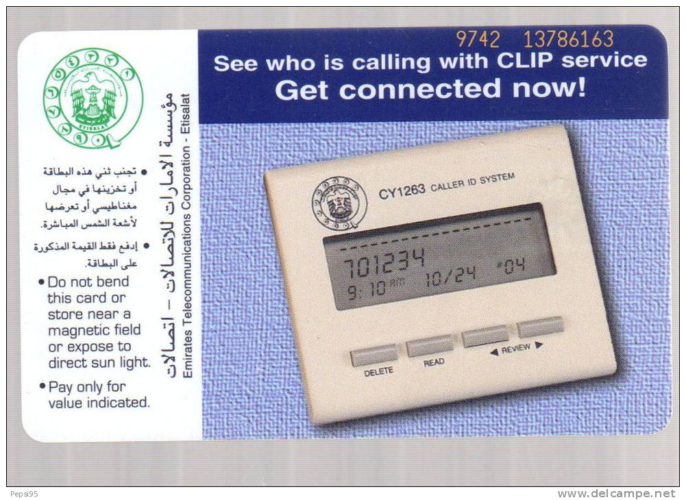 Télécarte Prépayée, Usagée: EMIRATS ARABES UNIS - ETISALAT - DHS 30 - Ver. Arab. Emirate