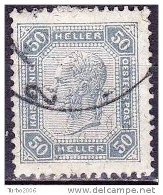 Osterreich / Austria 1905 Kaiser Franz Joseph Ohne Schutzlackstreifen 50 H Blau Mi 130 - Gebruikt