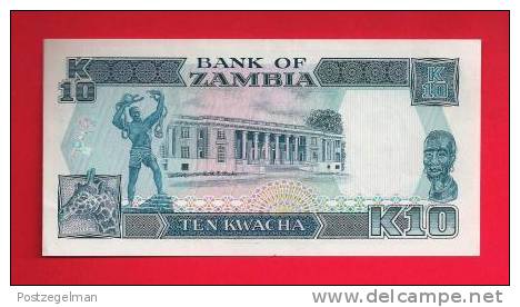 ZAMBIA  ,   Banknote,  Mint UNC. 10 Kwacha KM Nr. - Sambia