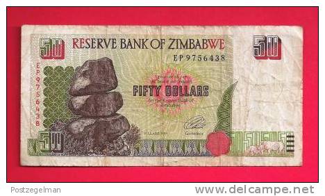 ZIMBABWE 1994,   Banknote,  Used VF. . 50 Zim Dollar KM Nr. - Zimbabwe