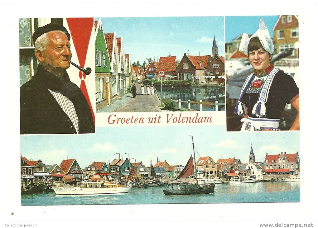 Cp, Pays-Bas, Volendam, Multi-Vues - Volendam