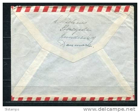 Denmark 1947 Cover To USA Stamps Block Of 4   +++ - Storia Postale