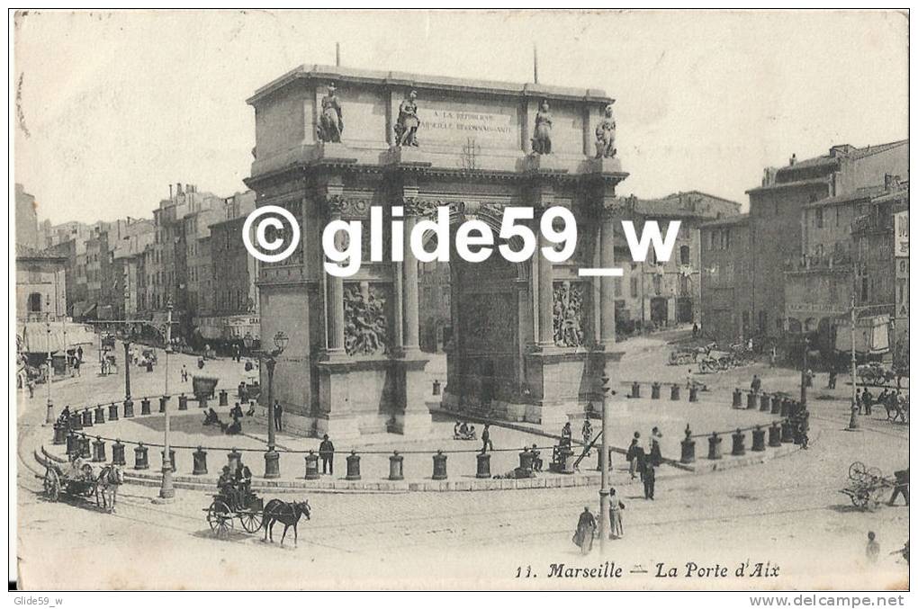 MARSEILLE - La Porte D'Aix (animée) - N° 11 - Monuments