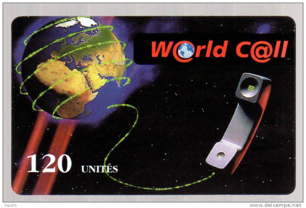 Télécarte Prépayée Usagée: WORLD CALL Terre , Téléphone - 120 Unités - Sonstige & Ohne Zuordnung