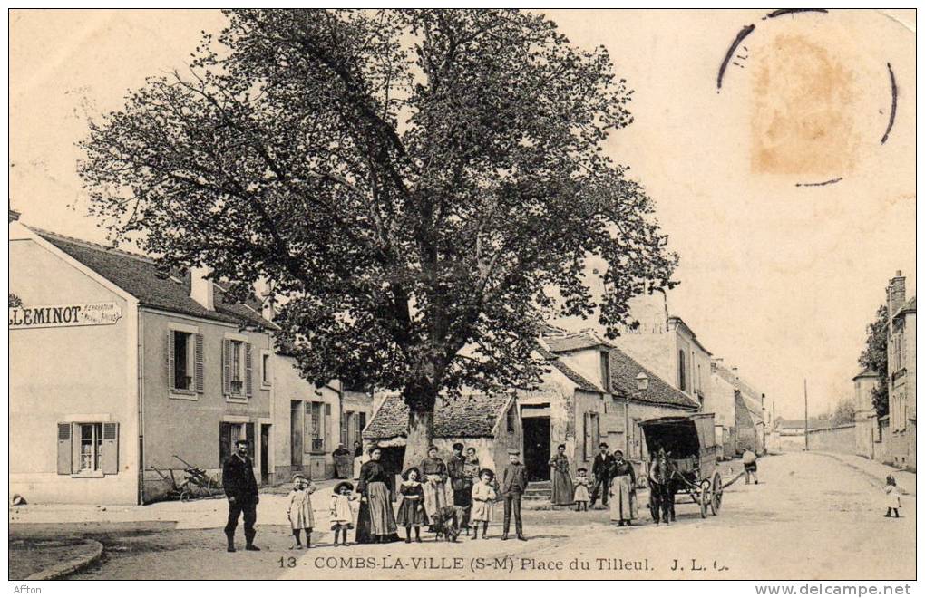 Combs La Ville PLace Du Tilleul 1905 Postcard - Combs La Ville