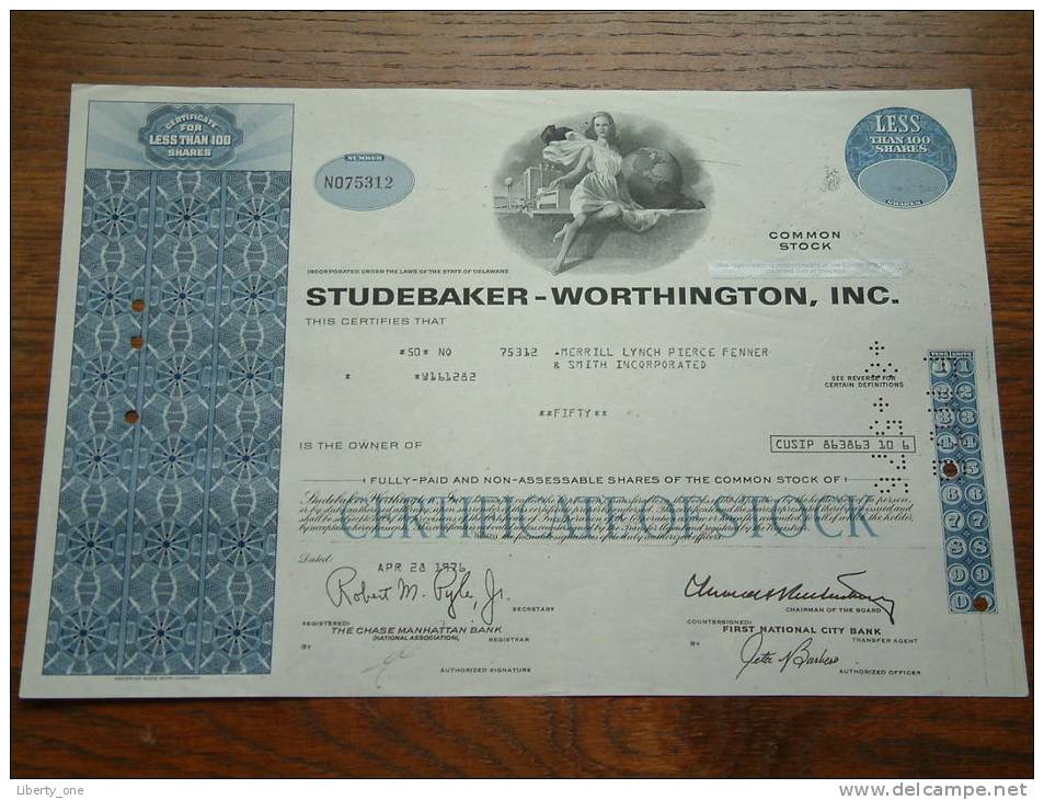 STUDEBAKER WORTHINGTON INC. N° N 075312 ( Voir Photo Pour Detail )! - Auto's