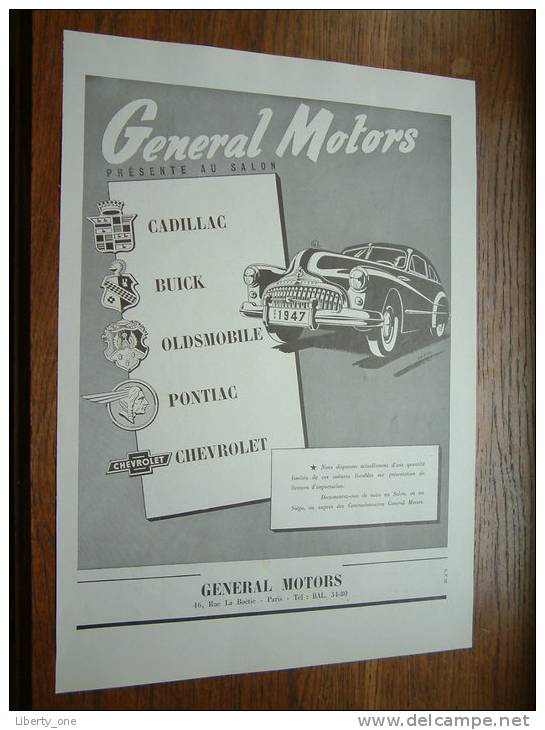 GENERAL MOTORS CORPORATION + Extra Publicity NE 456 - 542 ( Voir Photo Pour Detail )! - Automobilismo