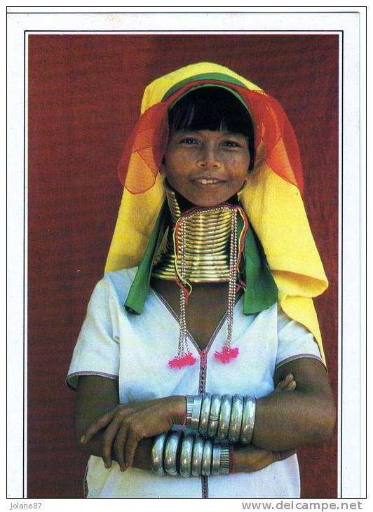 CARTE FICHE  BURMA  MYANMAR       BIRMANIE     LOI KAW       FEMMES GIRAFES - Myanmar (Birma)