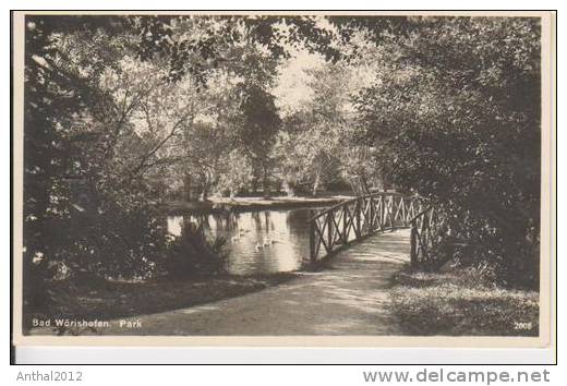 Bad Wörishofen Holz-Brücke Park Schwäne Sw 30.6.1937 Nach Eisenach - Bad Woerishofen