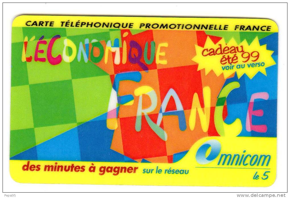 Télécarte Prépayée Usagée: Omnicarte L´ECONOMIQUE FRANCE Des Minutes à Gagner Exp. 31/08/1999 - Sonstige & Ohne Zuordnung