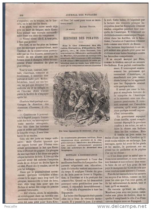 JOURNAL DES VOYAGES 23 03 1879 - ZOULOUS ET CAFRES - DAHOMEY - PIRATES BOUCANIERS - 1850 - 1899