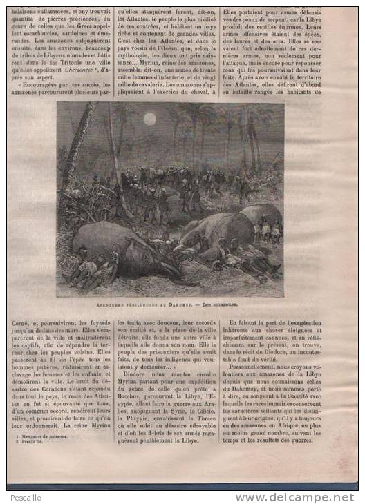 JOURNAL DES VOYAGES 27 04 1879 - ZOULOUS ET CAFRES - DAHOMEY - CHERBOURG - 1850 - 1899