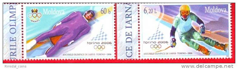 Moldova, Moldawien, Moldavie, 2 Stamps, Winter Olympic Games Torino 2006 - Invierno 2006: Turín