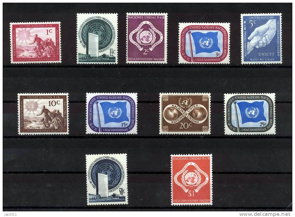 UN New York 1951 Michel 1-11 MNH (**) - Neufs