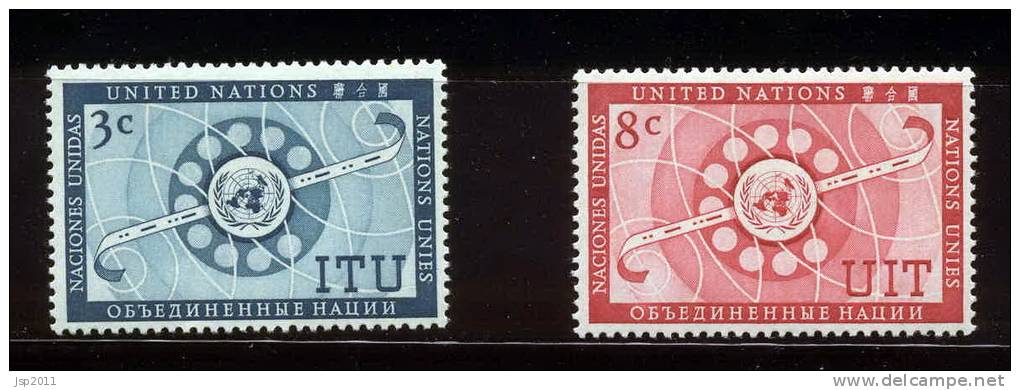 UN New York 1956 Michel 47-48 MNH (**) - Unused Stamps