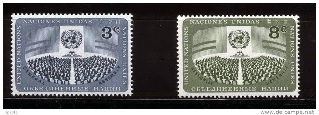 UN New York 1956 Michel 51-52 MNH (**) - Unused Stamps