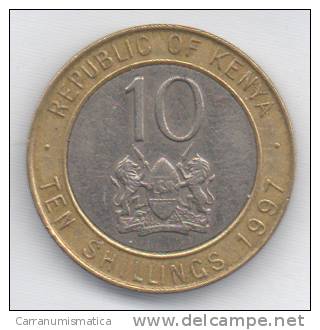 KENIA 10 SHILLINGS 1997 BIMETALLICA - Kenya