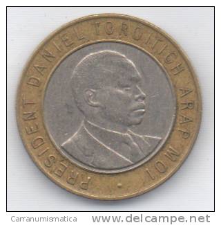 KENIA 10 SHILLINGS 1995 BIMETALLICA - Kenya