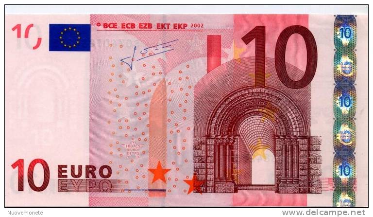 EURONOTES BANCONOTA BILLET DA 10 EURO S ITALIA J007.. UNC FDS - 10 Euro