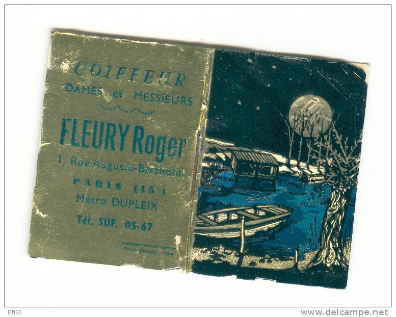 Calendrier  " Petit Almanach Pour 1962 " Coiffeur Fleury Paris Dessin Sur Papier Aluminium - Small : 1961-70