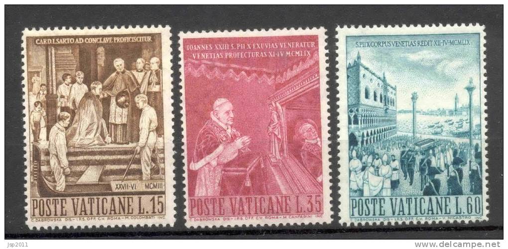 Vatican State 1960 Michel 344-346 MH - Unused Stamps