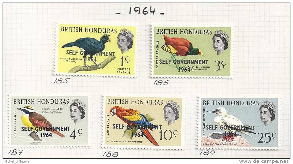 Honduras Britanique, Thématique Oiseaux - British Honduras (...-1970)