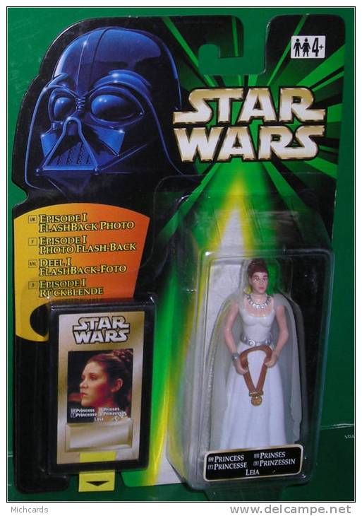 Figurine Star Wars - Princesse LEIA (Blister Vert) Photo Flash Bac (Neuf  Sous Blister) - Episodio I