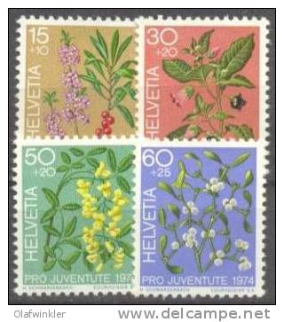 1974 Pro Juventute Zum 248-51 / Mi 1042-5 / Sc B426-9 / YT 972-5 Postfrisch/neuf/MNH - Neufs