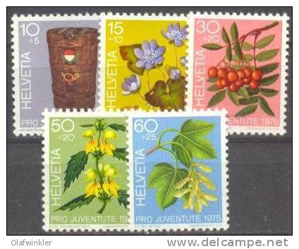 1975 Pro Juventute Zum 252-6 / Mi 1062-6 / Sc B434-8 / YT 994-8 Postfrisch/neuf/MNH - Nuevos