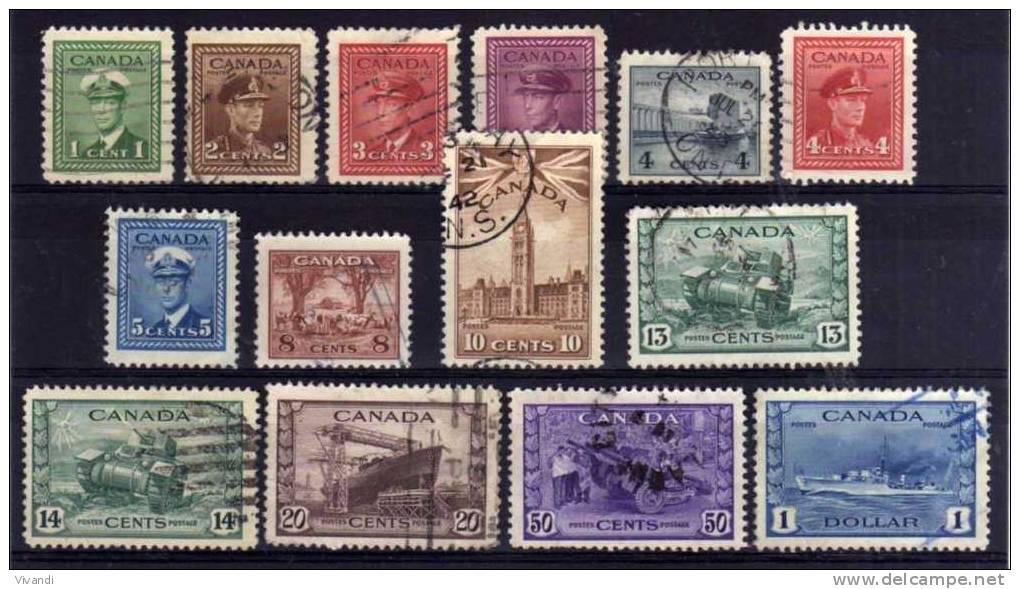 Canada - 1942/43 - War Effort - Used - Used Stamps