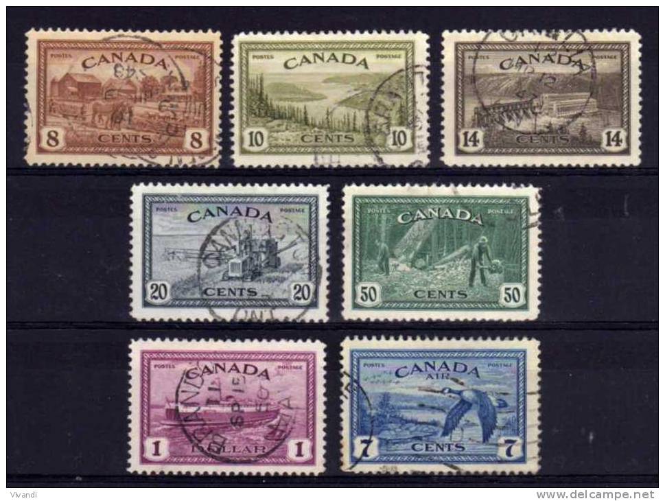 Canada - 1946/47 - Peace Re-Conversion - Used - Used Stamps