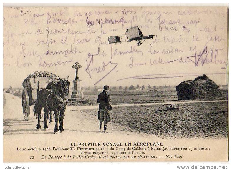 Aviation    Farman  Premier Voyage En Aéroplane - Aviatori