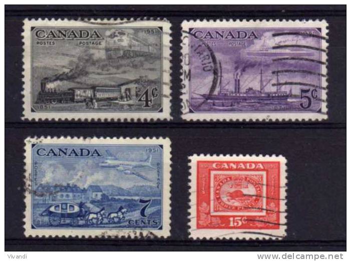 Canada - 1951 - Canadian Stamp Centenary - Used - Usati