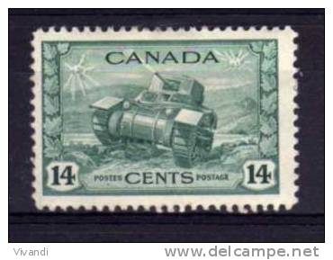 Canada - 1943 - 14 Cents War Effort/Ram Tank - MH - Unused Stamps