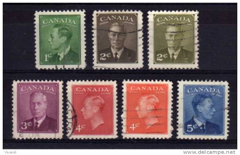 Canada - 1949/51 - George VI Definitives - Used - Used Stamps