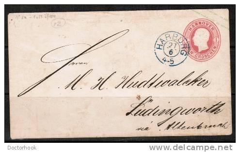 HANOVER    Early Cover 27/6 "HARBURG" Backstamped "Altenbruch" 28/6 - Hanover