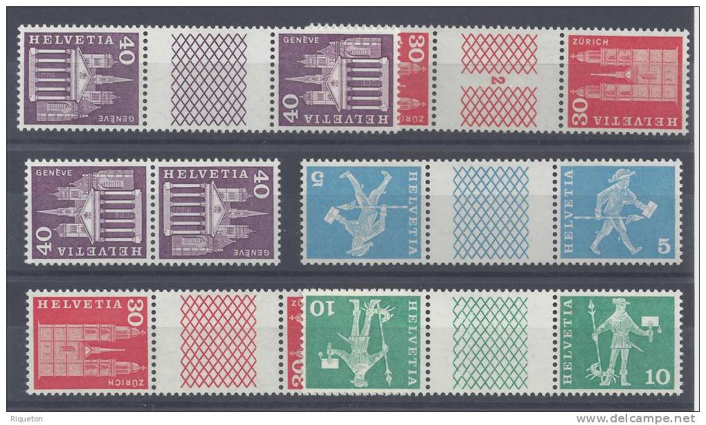 SUISSE - COLLECTION DE TETE-BECHE - XX - X - OBLITERES - B/TB -