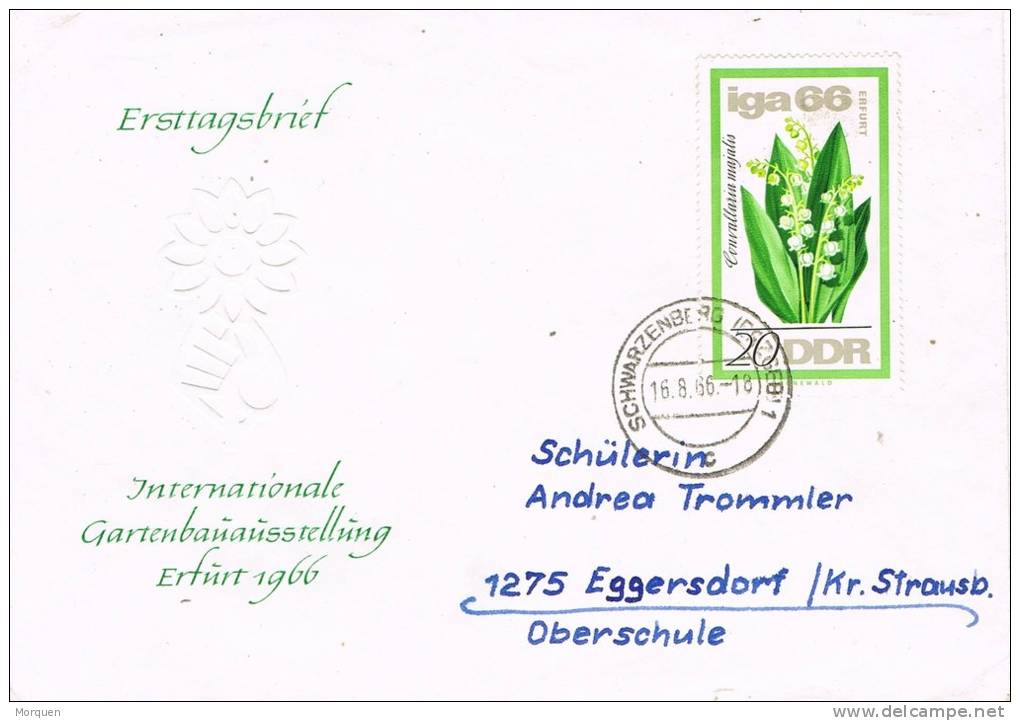 5617. Carta SCHWARZENBERG (Alemania DDR) 1966. IGA 66 - Covers & Documents
