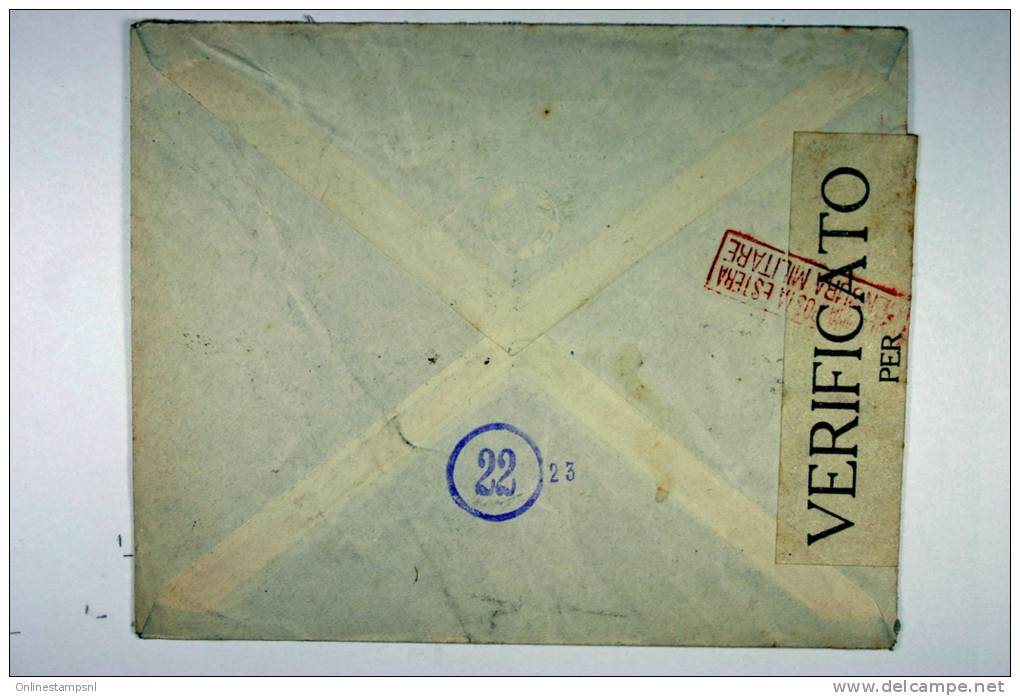 Italy: Cover Genova  To Villa De Gonde, Portugal, 1917, Censor Opened And Cancelled - Storia Postale