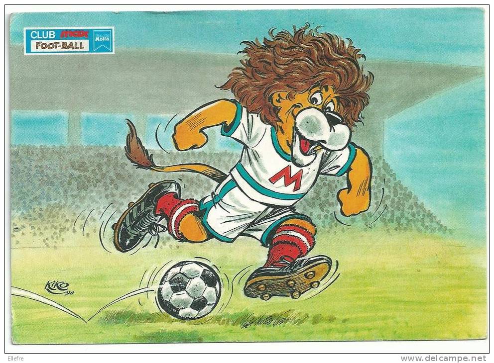 Publicité GLACE MOTTA .  Joueur De Foot-ball Mascotte,  Club Max ; Illustrateur KIKO - Fussball